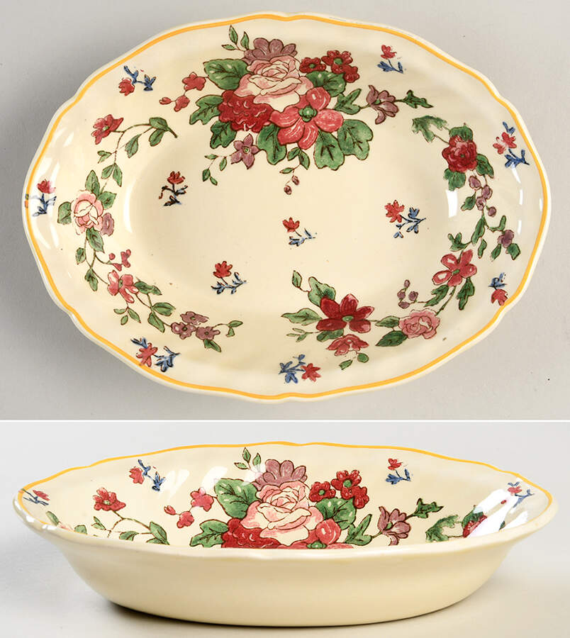 Wildflower 8" Oval Vegetable Bowl by Royal Doulton-1