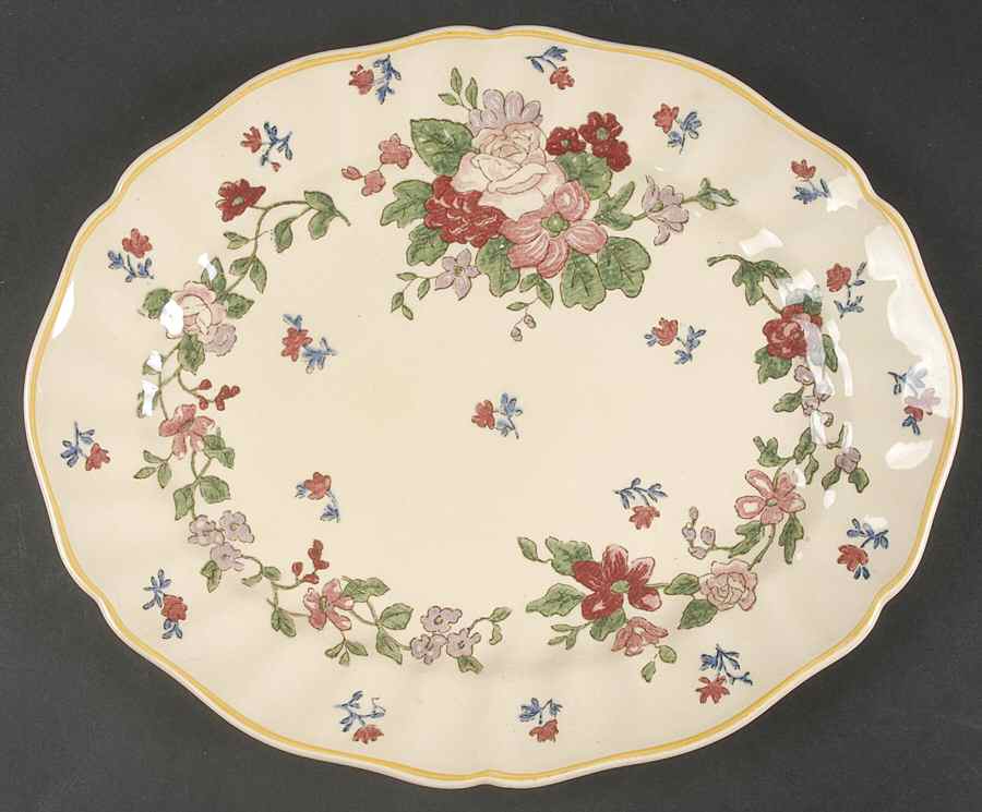 Wildflower 11" Oval Serving Platter by Royal Doulton-1