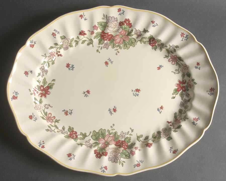Wildflower 15" Oval Serving Platter by Royal Doulton-1