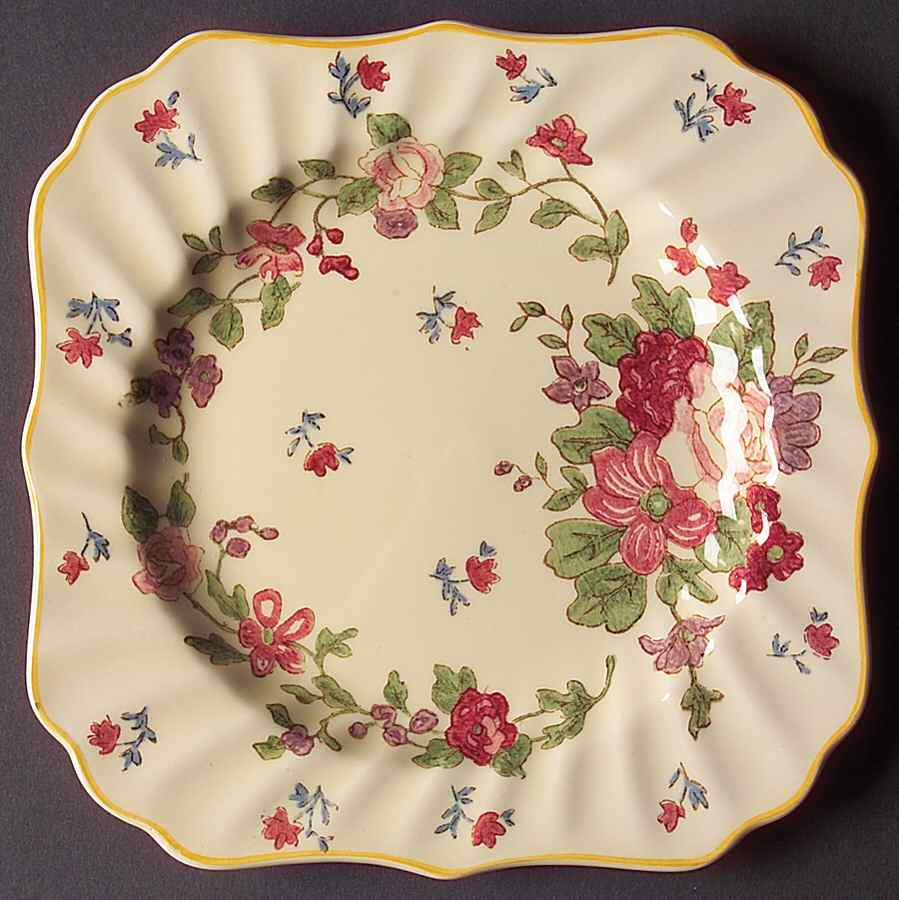 Wildflower Square Salad Plate by Royal Doulton-1