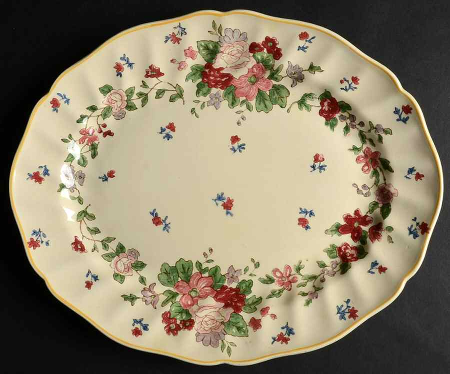 Wildflower 13" Oval Serving Platter by Royal Doulton-1