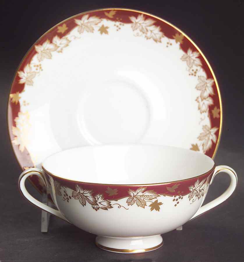 Winthrop Footed Cream Soup Bowl & Saucer Set by Royal Doulton-1