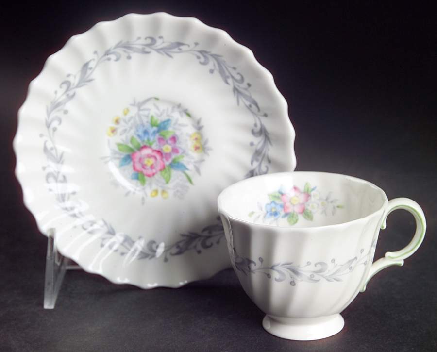 Windermere Footed Demitasse Cup & Saucer Set by Royal Doulton-1