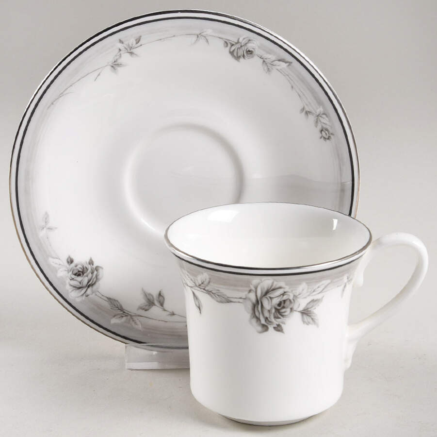 Winter Rose Flat Cup & Saucer Set by Royal Doulton-1