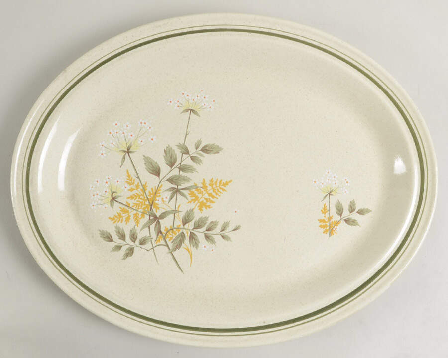 Will O' The Wisp (Double Green Lne) 13" Oval Serving Platter by Royal Doulton-1