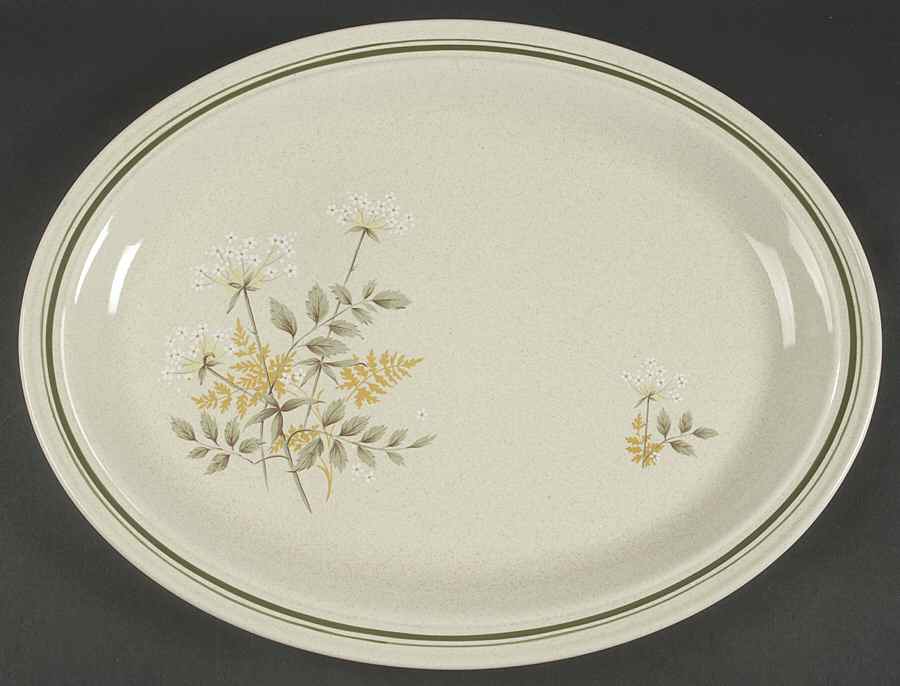 Will O' The Wisp (Double Green Lne) 16" Oval Serving Platter by Royal Doulton-1