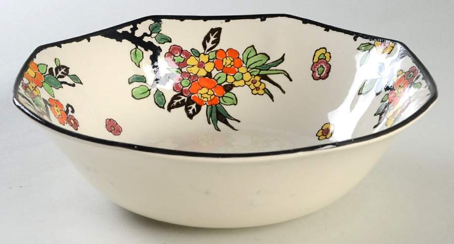Woburn Black (No White Flowers) 9" Round Vegetable Bowl by Royal Doulton-1