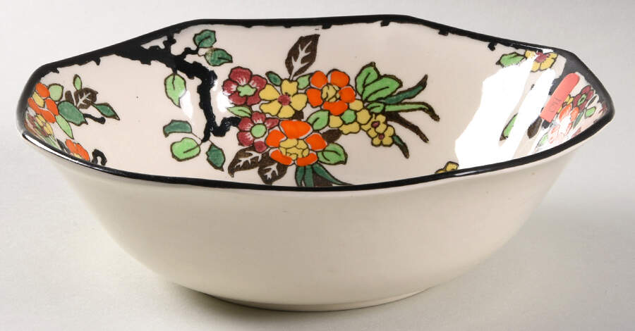 Woburn Black (No White Flowers) 8" Round Vegetable Bowl by Royal Doulton-1