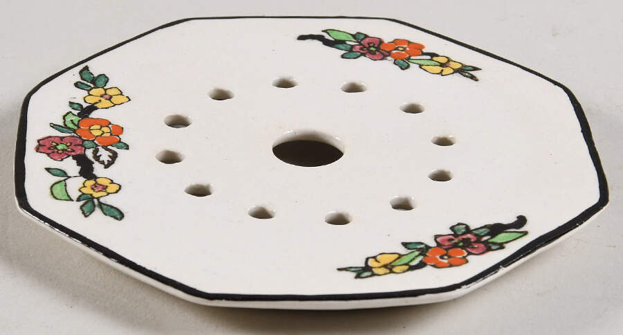 Woburn Black (No White Flowers) Strainer for Round Butter by Royal Doulton-1