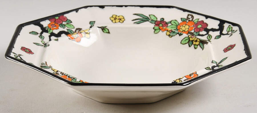 Woburn Black (No White Flowers) Round Butter No Lid by Royal Doulton-1