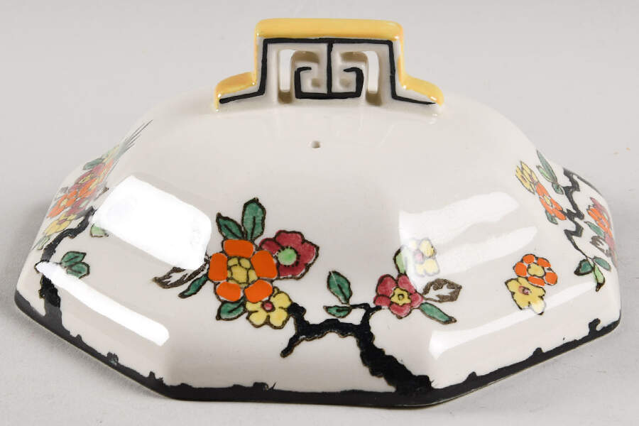 Woburn Black (No White Flowers) Lid for Round Butter by Royal Doulton-1