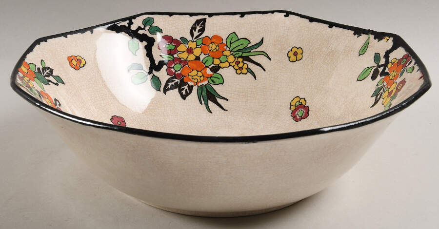 Woburn Black (No White Flowers) 10" Round Vegetable Bowl by Royal Doulton-1