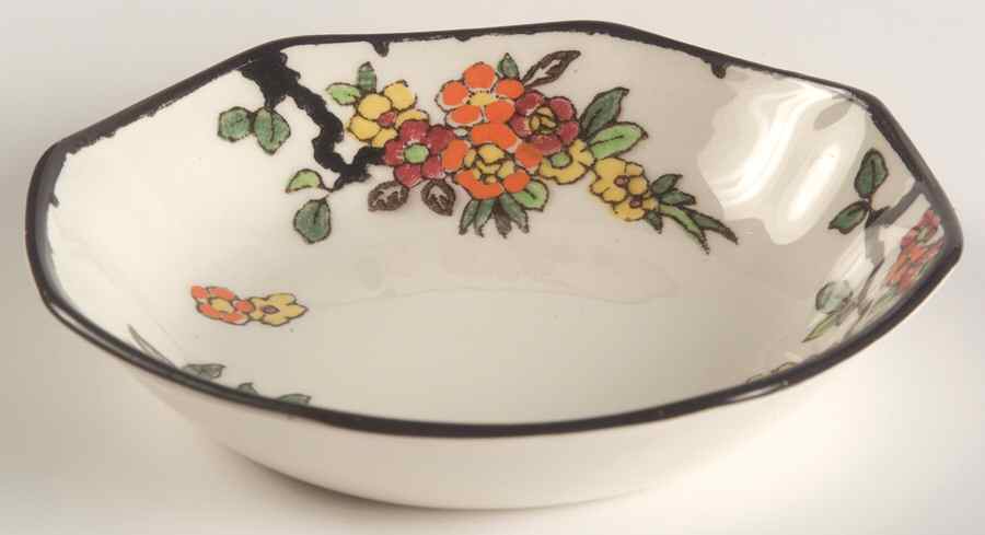 Woburn Black (No White Flowers) Fruit/Dessert (Sauce) Bowl by Royal Doulton-1