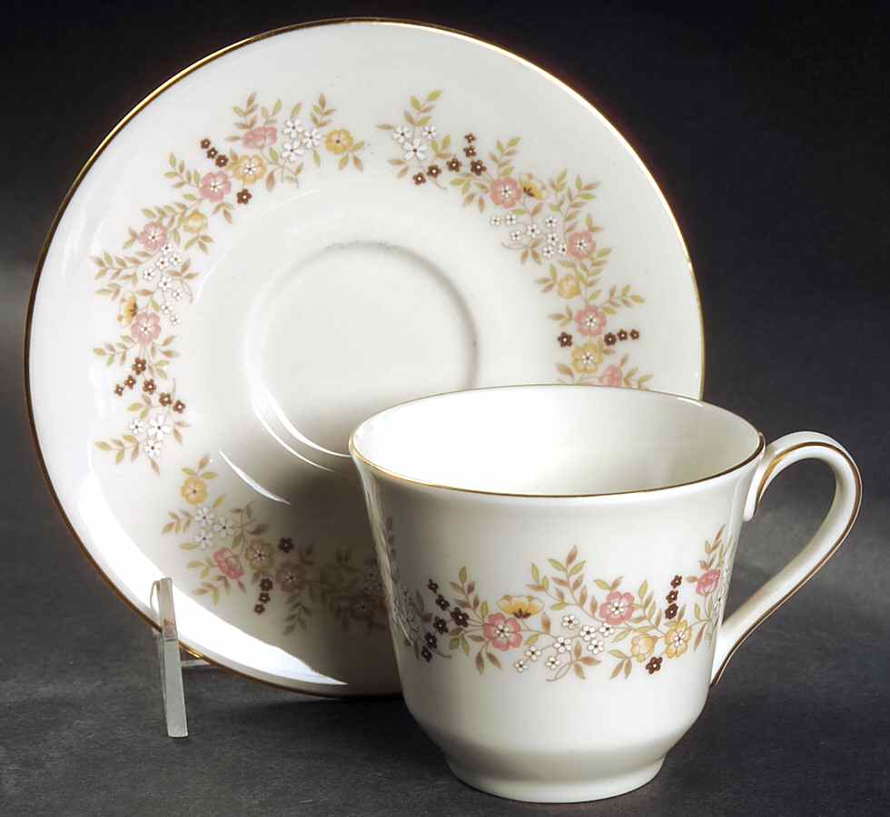 Woodstock Flat Cup & Saucer Set by Royal Doulton-1