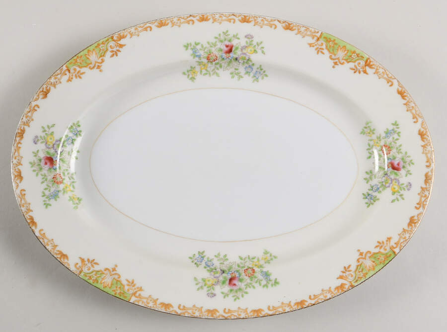 RDB1 12" Oval Serving Platter by Royal Derby (Japan)-1
