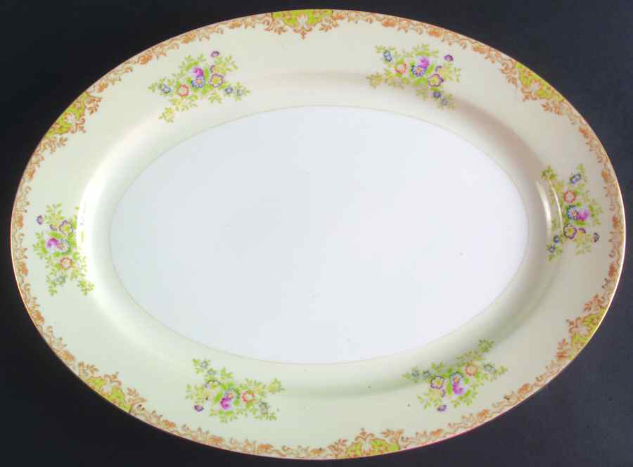RDB1 15" Oval Serving Platter by Royal Derby (Japan)-1
