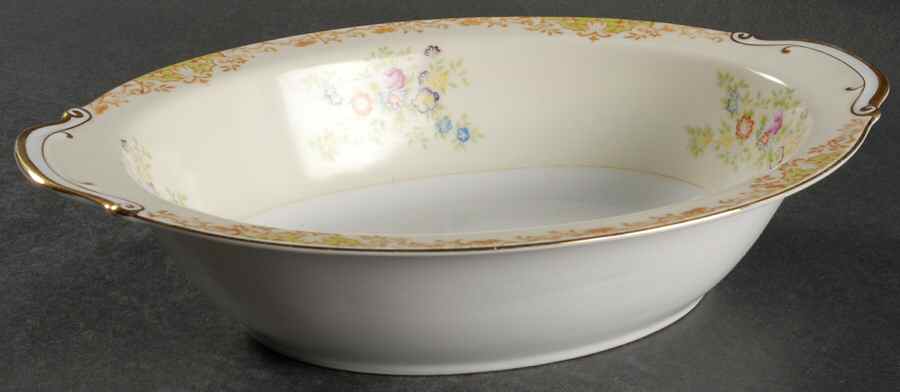 RDB1 11" Oval Vegetable Bowl by Royal Derby (Japan)-1