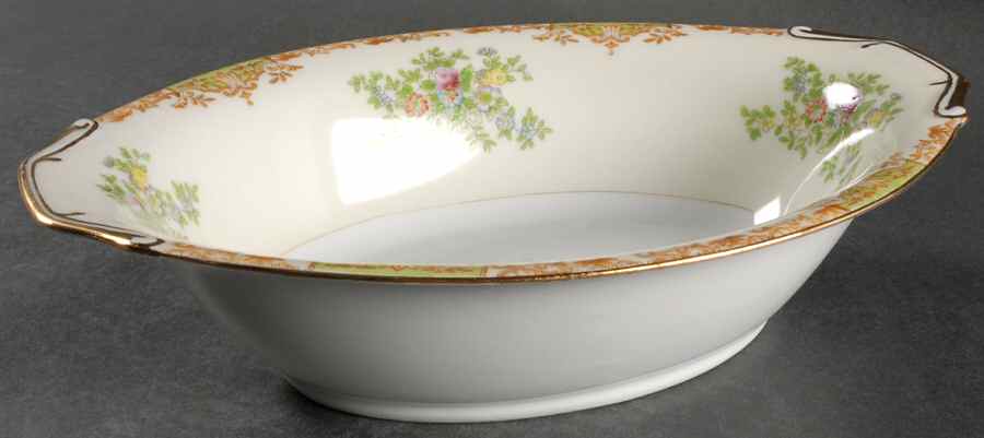 RDB1 11" Oval Vegetable Bowl by Royal Derby (Japan)-1