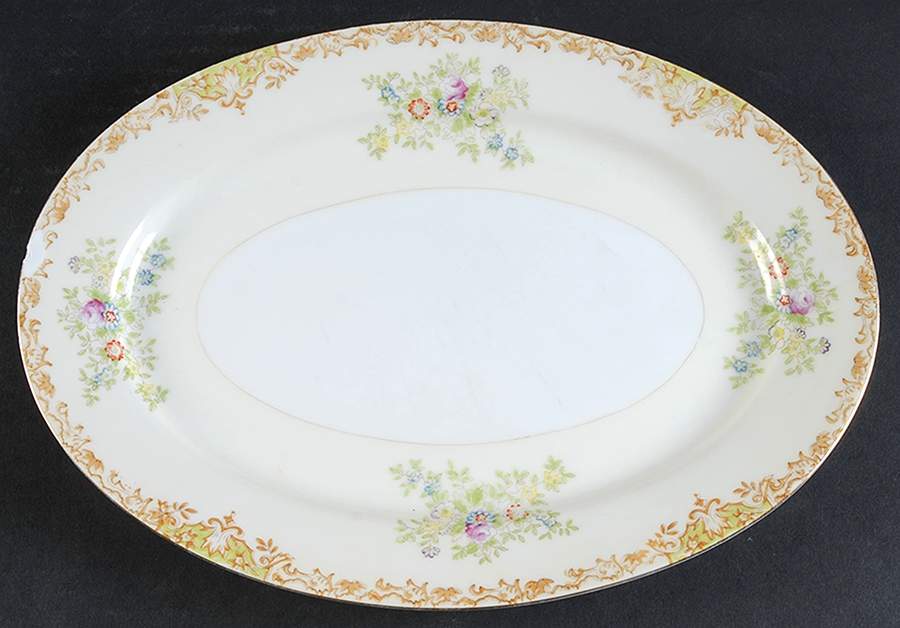 RDB1 11" Oval Serving Platter by Royal Derby (Japan)-1