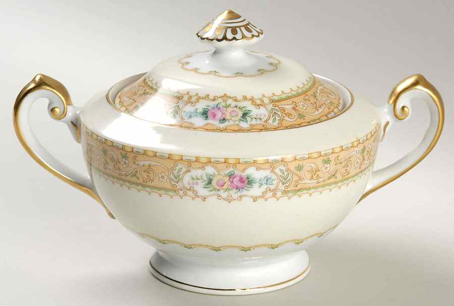 RDB2 (JAPAN) Sugar Bowl & Lid by Royal Derby (Japan)-1