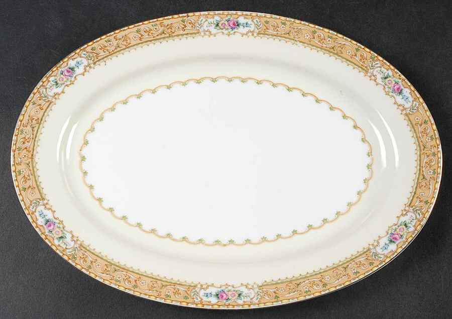 RDB2 (JAPAN) 11" Oval Serving Platter by Royal Derby (Japan)-1