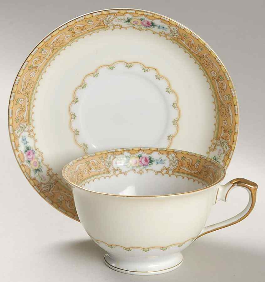 RDB2 (JAPAN) Footed Cup & Saucer Set by Royal Derby (Japan)-1