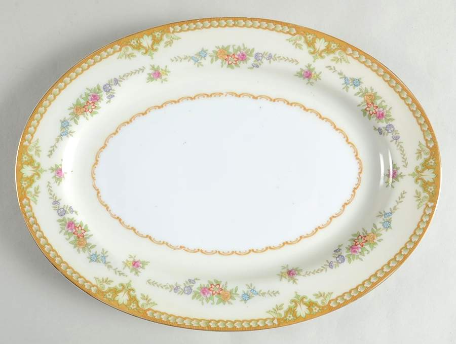 RDB3 (JAPAN) 11" Oval Serving Platter by Royal Derby (Japan)-1