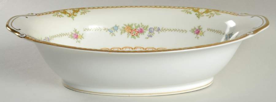 RDB3 (JAPAN) 10" Oval Vegetable Bowl by Royal Derby (Japan)-1