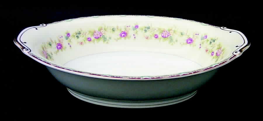 RDB4 (JAPAN) 11" Oval Vegetable Bowl by Royal Derby (Japan)-1