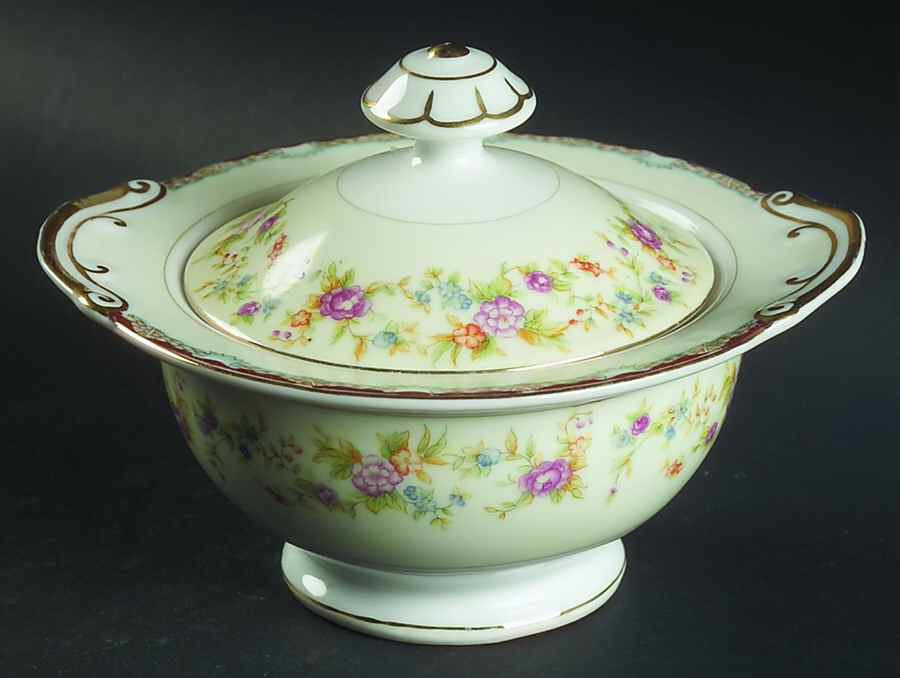 RDB4 (JAPAN) Sugar Bowl & Lid by Royal Derby (Japan)-1