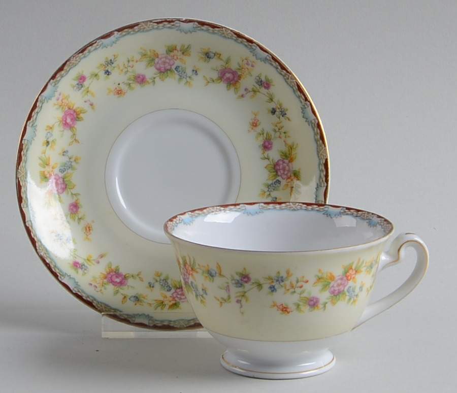 RDB4 (JAPAN) Footed Cup & Saucer Set by Royal Derby (Japan)-1