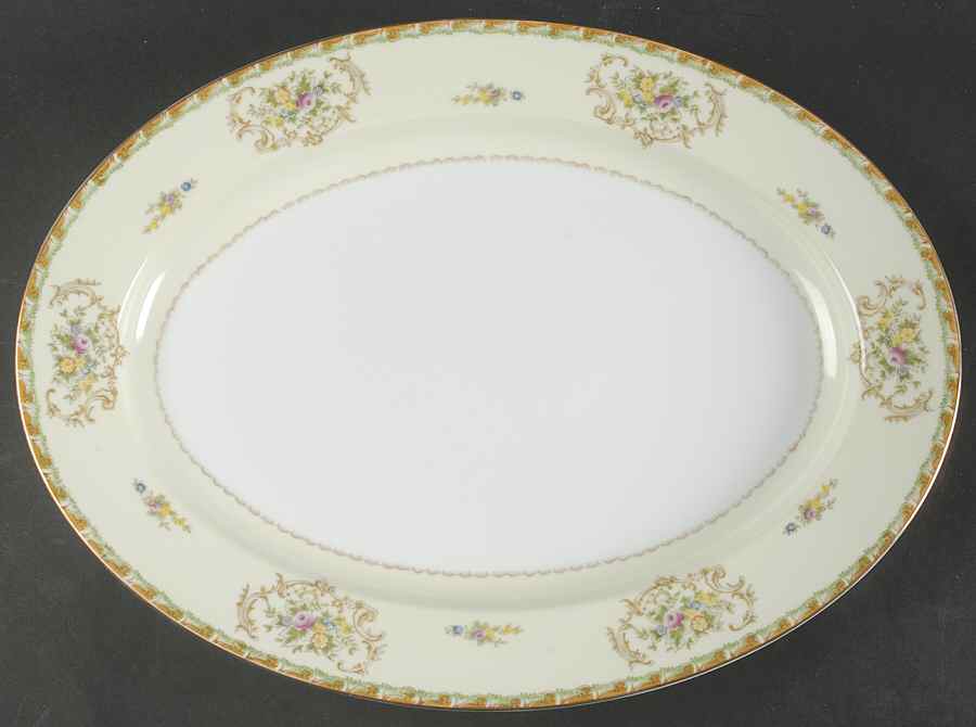 RDB5 (JAPAN) 16" Oval Serving Platter by Royal Derby (Japan)-1