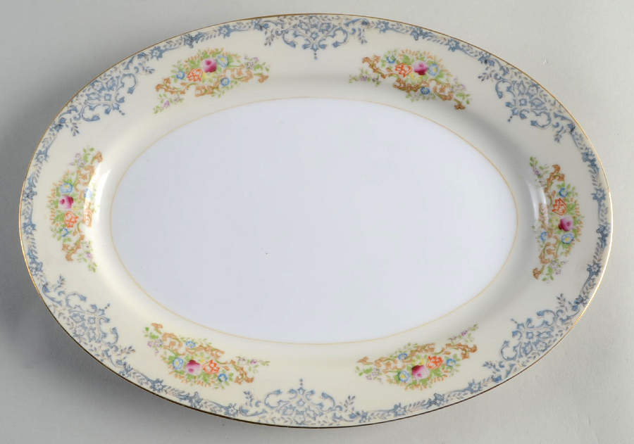 RDB7 11" Oval Serving Platter by Royal Derby (Japan)-1
