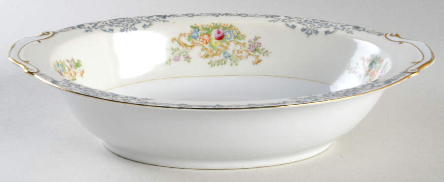 RDB7 10" Oval Vegetable Bowl by Royal Derby (Japan)-1