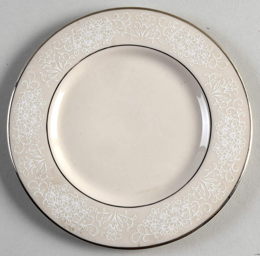 Champagne Lace (All Cream) Bread & Butter Plate by Ridgewood-1