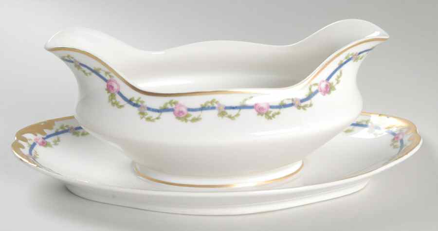 RDN1 Gravy Boat with Attached Underplate by M Redon-1