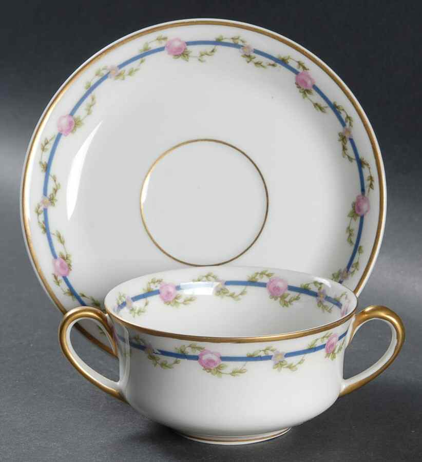 RDN1 Flat Bouillon Cup & Saucer by M Redon-1