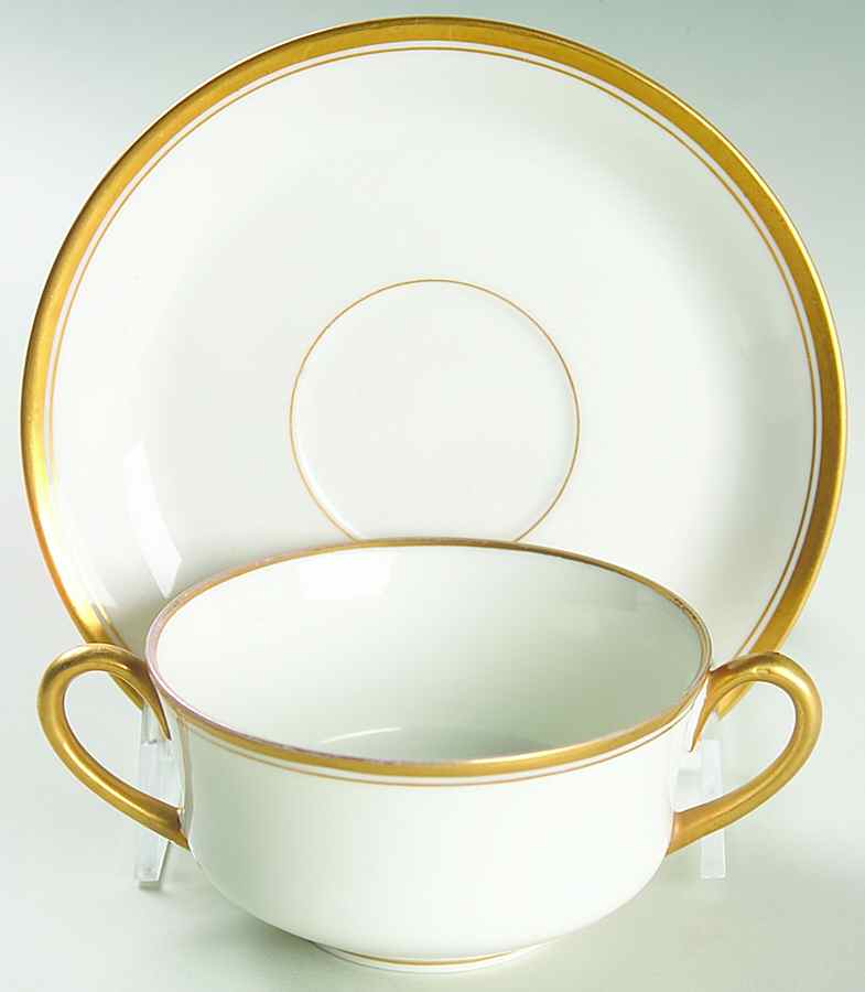 RDN33 Flat Bouillon Cup & Saucer by M Redon-1