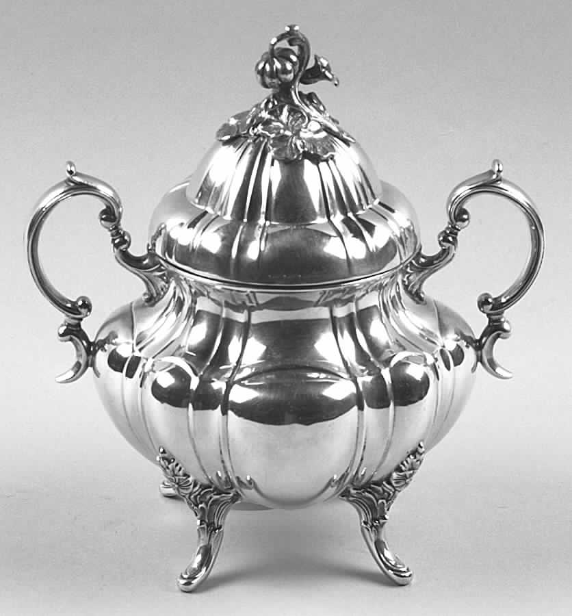 Bradford (Sterling, Hollowware) Sugar Bowl & Lid by Reed & Barton-1