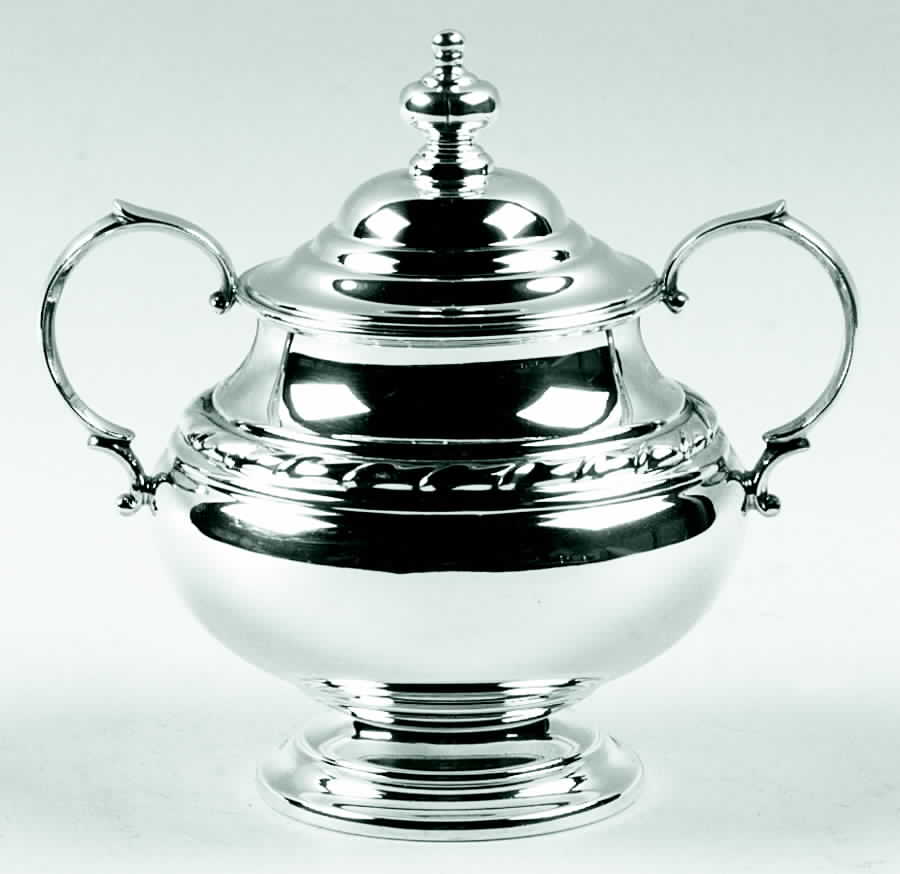 Hibiscus (Sterling, Hollowware) Sugar Bowl & Lid by Reed & Barton-1