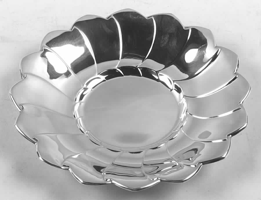 Sterling Hollowware Scalloped Sterling Sandwich Plate by Reed & Barton-1