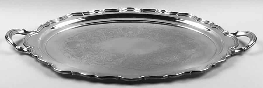 Provincial (Silverplate, Hollowware) Medium Silverplate Waiter Tray by Reed & Barton-1