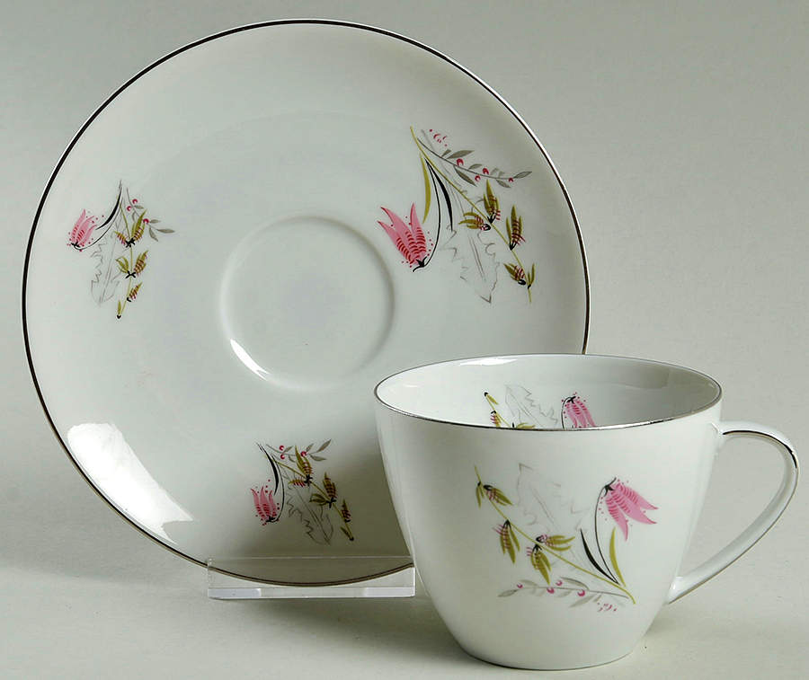 Mountain Bell Flat Cup & Saucer Set by Royal Duchess-1