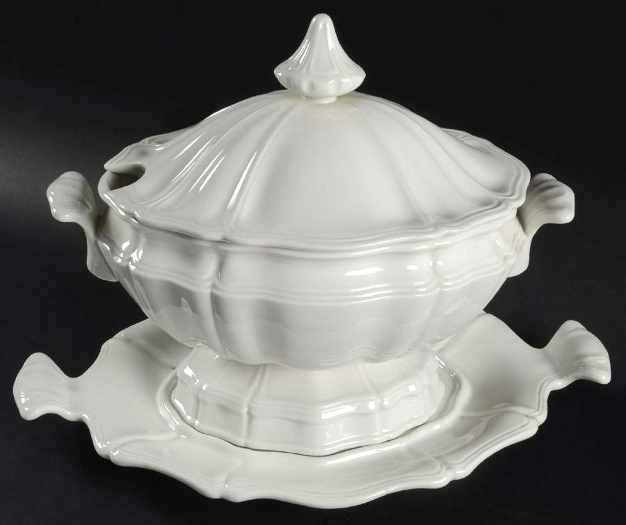 Heirloom Oval Tureen & Lid with Underplate by Red Cliff-1