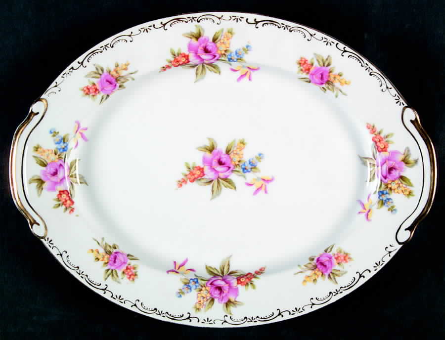 Belle Rose 11" Oval Serving Platter by Regal (Japan)-1