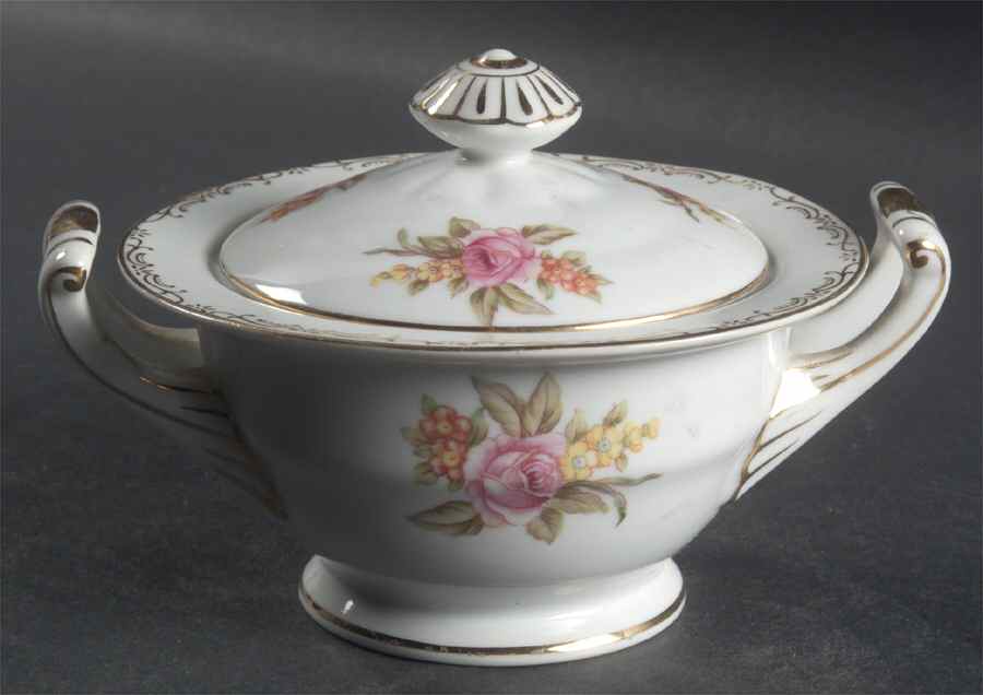 Belle Rose Sugar Bowl & Lid by Regal (Japan)-1