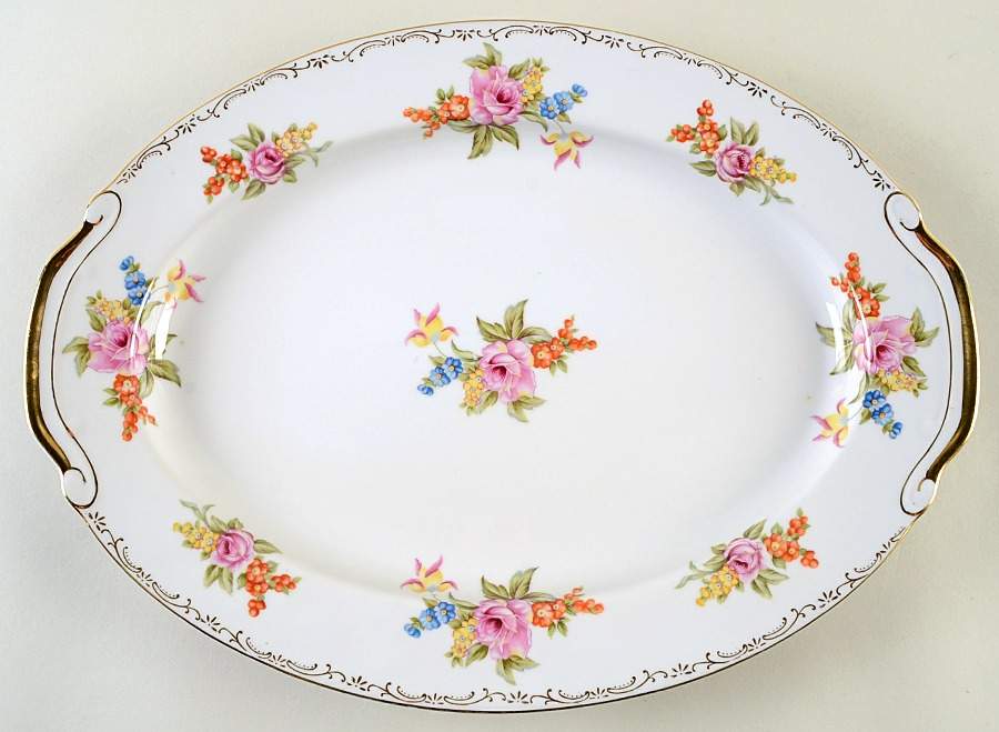 Belle Rose 16" Oval Serving Platter by Regal (Japan)-1