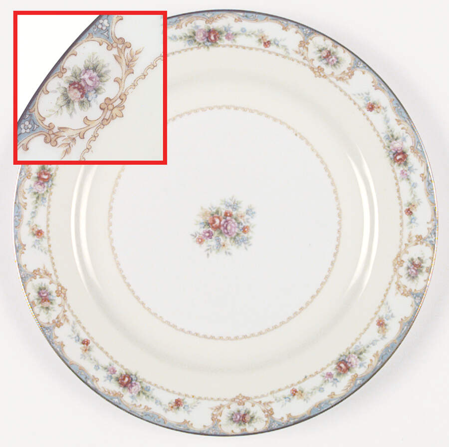 Bienville (Floral Center) Dinner Plate by Regal (Japan)-1
