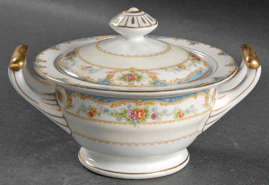 Bienville (Floral Center) Sugar Bowl & Lid by Regal (Japan)-1