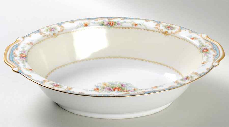 Bienville (Floral Center) 10" Oval Vegetable Bowl by Regal (Japan)-1